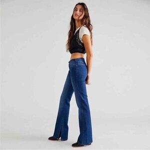 Free People We the Free Stillwater Low Rise Slim Flare Slit Leg Jeans
